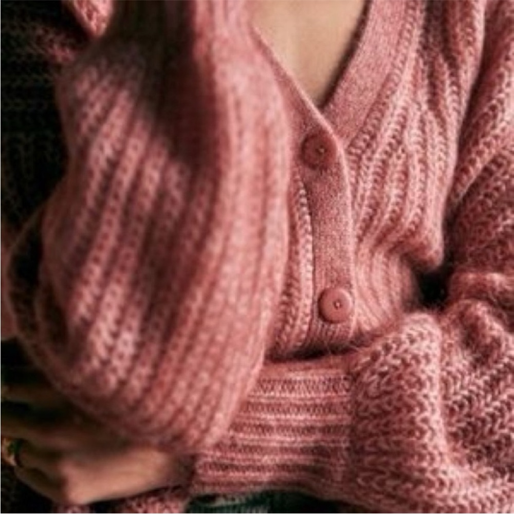Sezane Pink Women's Sweater Cardigan - Picture 5 of 10